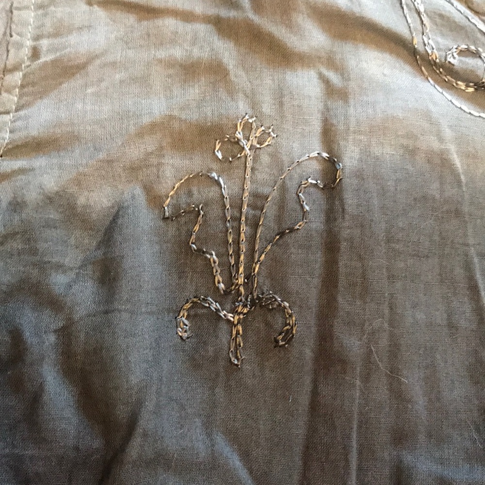 Gray ombré cotton gauze tunic - Picture 3 of 6